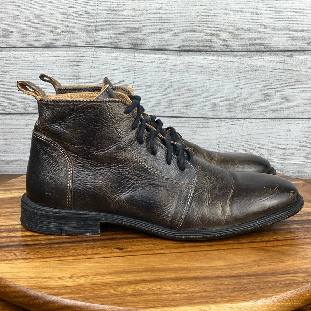 Bed Stu Louis Rustic Distressed Lace Up Leather Ankle Dress Boot Men’s Size 9.5